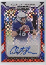 2019 Panini Prizm Draft Picks Red White & Blue 19/99 Clayton Thorson Auto 0c2