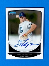 2013 Bowman Chrome Certified Autograph Issue #BCP-JT Jake Thompson Baseball Card