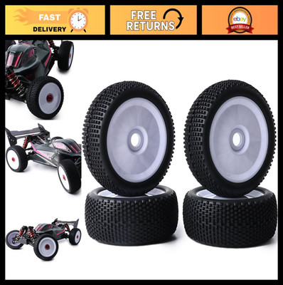 17mm Hex Preglued RC Buggy Truggy Wheels & Tires 1/8 Scale Off-Road Pin Tires