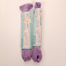 VTG Darice 2 Metallic Cord Purple Silver Plastic Canvas 27 Yards PVC MADE JAPAN