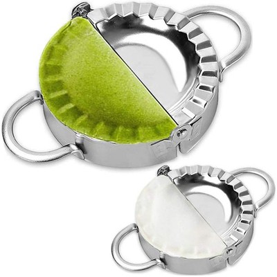 2 Pack Stainless Steel Dumpling Ravioli Maker Press 3.75 Inch Silver