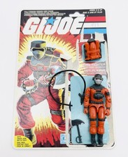 Vintage 1985 G.I. Joe Barbecue Figure Fire Fighter 3.75” ARAH Card Back Complete