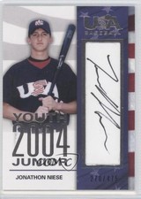 2007 USA Baseball 2004 Youth Junior Auto 270/475 Jon Niese #YJ-5 Auto 4p7