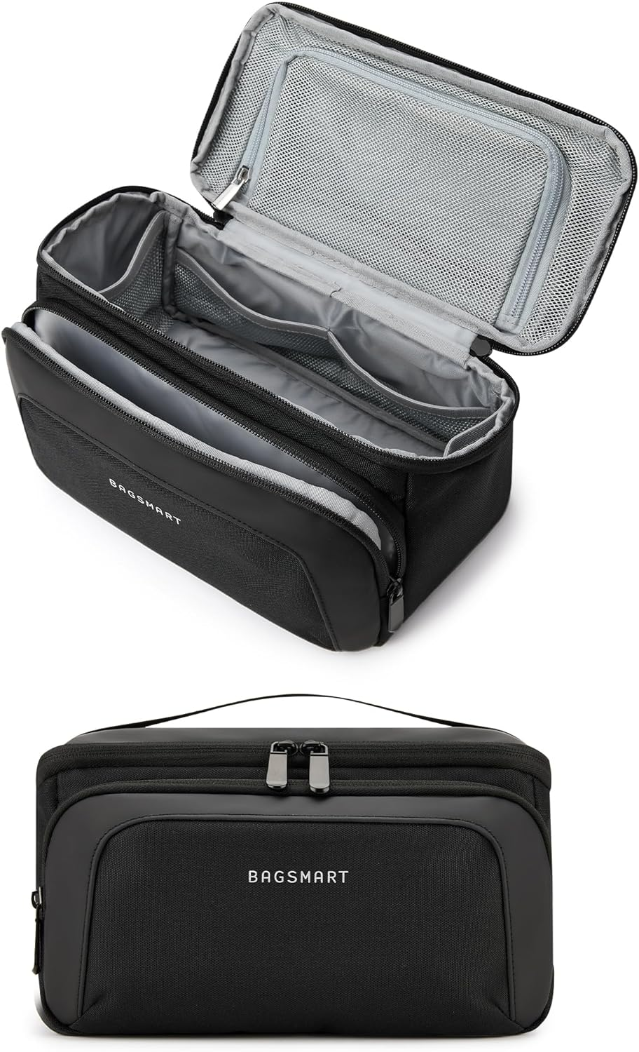 Men's Water-Resistant Wide Opening Toiletry Travel Bag Dopp Kit-image