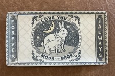 NWT Love You To The Moon  Back Platter/Plate Bunnies Nursery Decor/hostess Tray