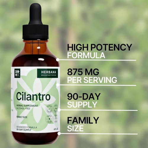Cilantro Leaf 4 fl oz Liquid Extract - Organic Coriandrum Sativum Drops for B... - Picture 3 of 6