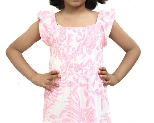 Lilly Pulitzer Girls Mini Jilly Midi Dress Smocked Printed Tiered Kids XS 281152 - Picture 12 of 12