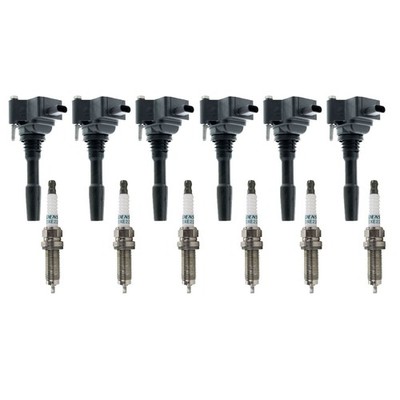 Eldor 6 Ignition Coils Denso Iridium Spark Plugs Kit for Land Rover 3.0L L6