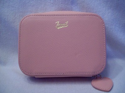 Fossil Pink Leather Travel Jewelry Case