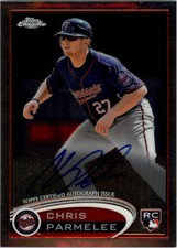 2012 Topps Chrome Rookie Autographs #162 Chris Parmelee Auto - BB