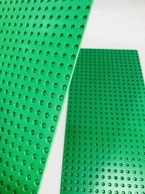 Lego Vintage Green Thin Base Plates 16X32 Lot Of 2 #6080 #375 Some Color Fade