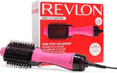 Revlon Salon One-Step Haartrockner und Volumiser Pink 2-in-1 Warmluftbürste NEU