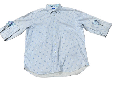 Altea Men's button Down Long Sleeve Dress Shirt Size XL. $85 Retail at Sax