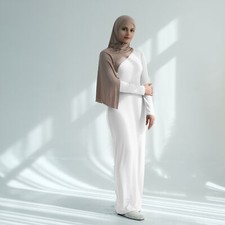 Solid Color Long Dress Maxi Robe Abaya Muslim Women Kaftan Dubai Turkey Ramadan