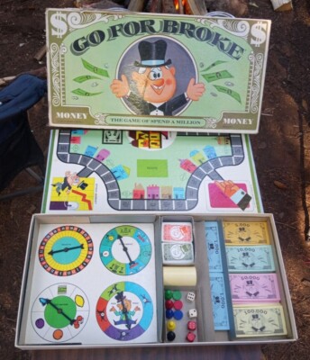 1965 Go For Broke, The Game Of Spend A Million Board Game, No 58