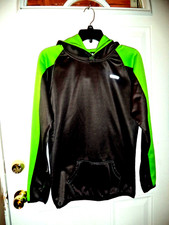 Boy's HIND Sports Jacket Sweatshirt  Hoodie Green Black Long Sleeves Size 18-20