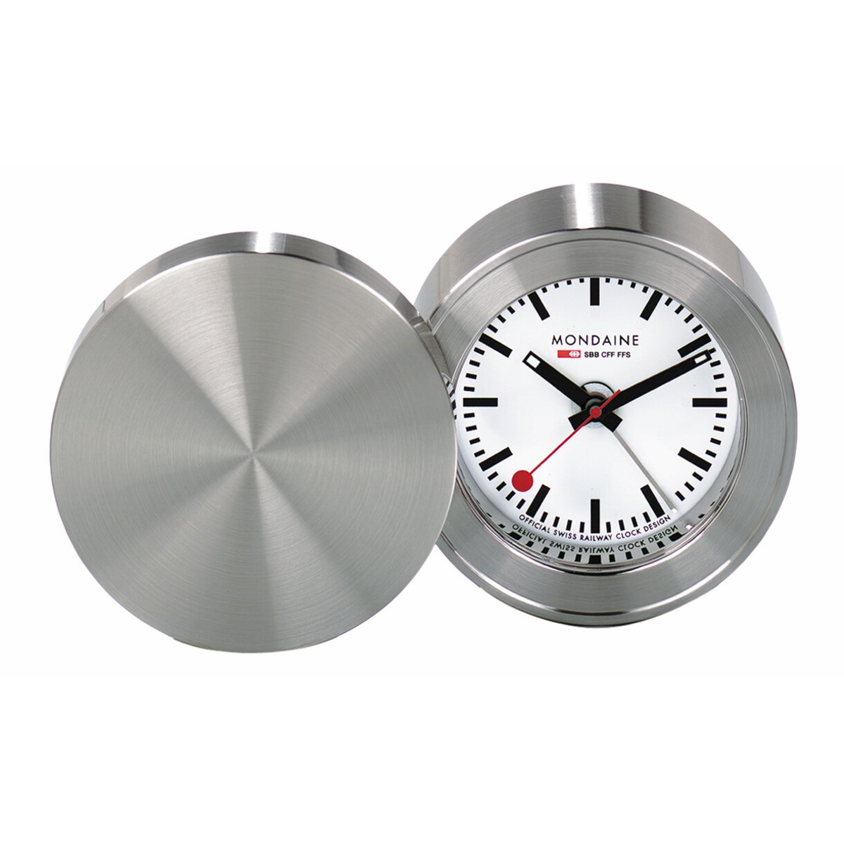 Mondaine Official Swiss Railways Travel Alarm Clock, 50Mm, Table  Clock
