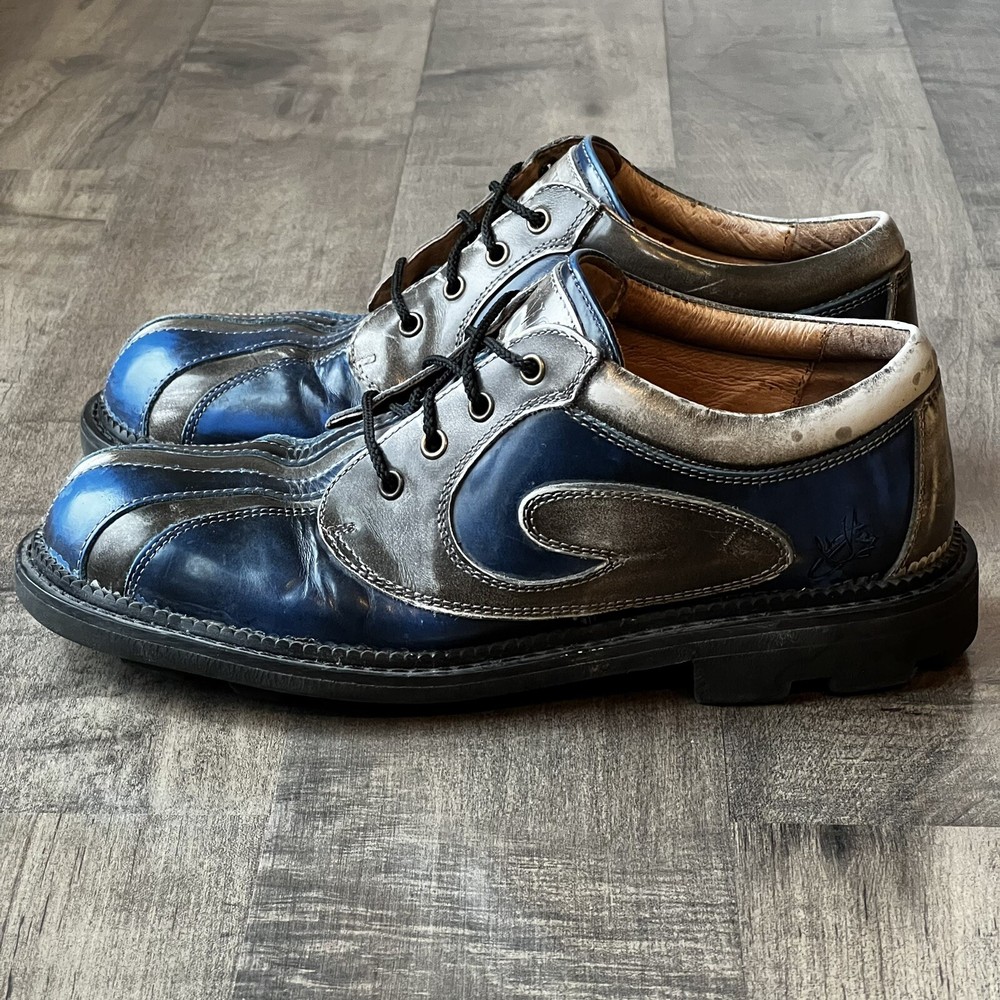 John Fluevog Mens Supervog Blue Shoes Size 10