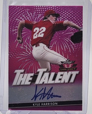 Kyle Harrison 2020 Leaf Valiant Pink The Talent Auto San Francisco Giants