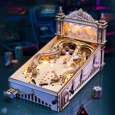 Robotime Rokr Flipper 3D-Holzpuzzle, lustiges Tischspiel EG01 für Geschenke