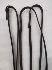 Curb Reins Rolled Round Leather for Double Bridle • Tack N Rider