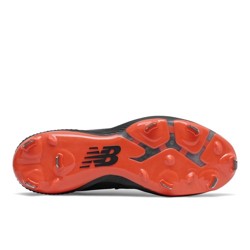 black and orange new balance cleats