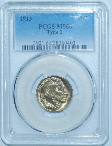 1913 T2 PCGS MS66 Type 2 Buffalo Nickel