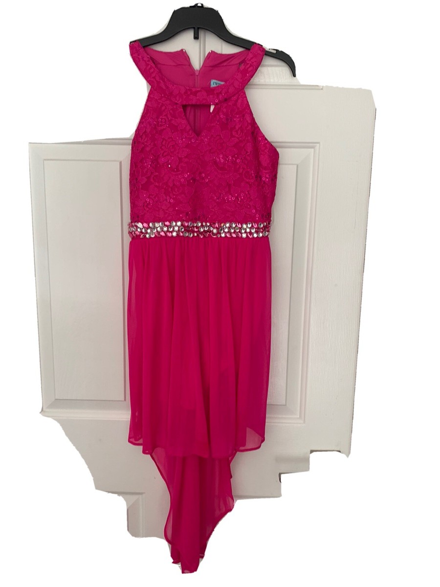 hot pink tween dress TQWQT Girls Hot Pink Dresses Summer Off Shoulder Girls Dresses Size Kids Square Neck Party Dress Cute Basic Tween Girls Clothes