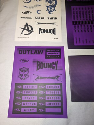ATEEZ Album [THE WORLD EP.2 OUTLAW] CD, Book, Stickers, Temp