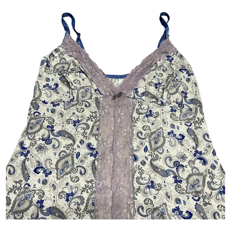 Delta Burke Floral Encaje Encaje Camisón Correa Espagueti Mujer Lencería Prendas para dormir Foto 3 de 4