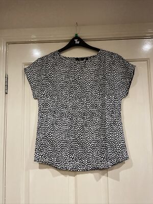 Simon Jersey Loop Spot Print Top New Size 8