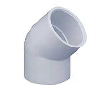 THOMPSON PVC 45° Elbow SCH40 1" Slip x Slip Fitting LP Propane Gas Line