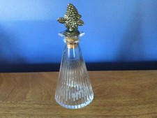 Vintage Mikasa Diamond Fire oil or vinegar decanter with cork / silver stopper