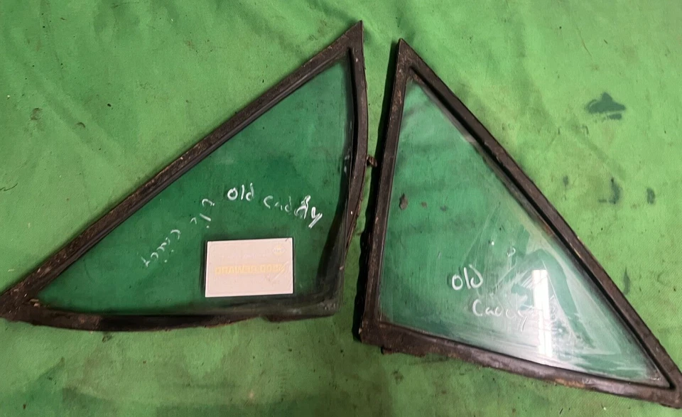 1964 CADILLAC DEVILLE 4 DOOR HARDTOP RIGHT + LEFT REAR QUARTER GLASS SET OEM B2 Foto 4 de 4