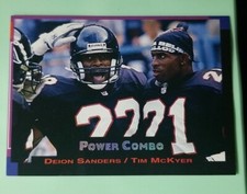 1993 Power Combos Atlanta Falcons Football Card #4 Deion Sanders/Tim McKyer