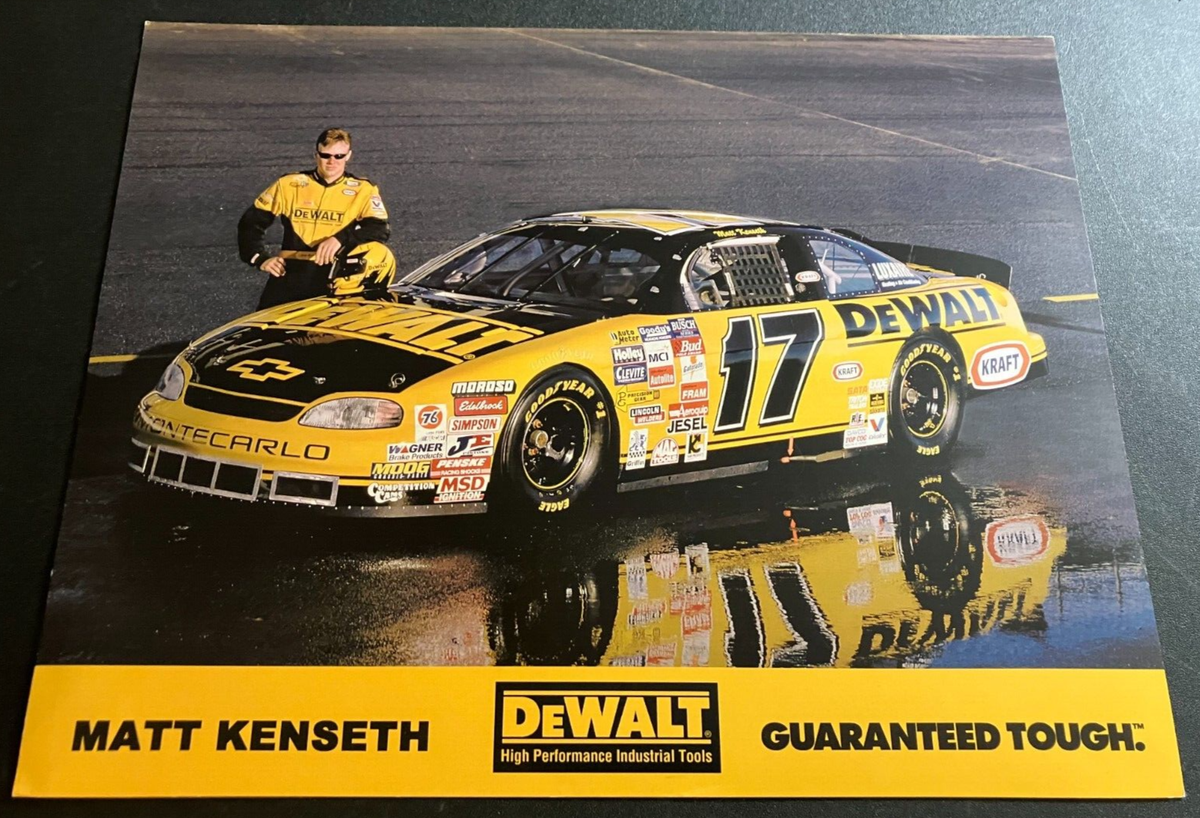 1999 Matt Kenseth #17 Dewalt Chevy Monte Carlo - NASCAR Hero Card