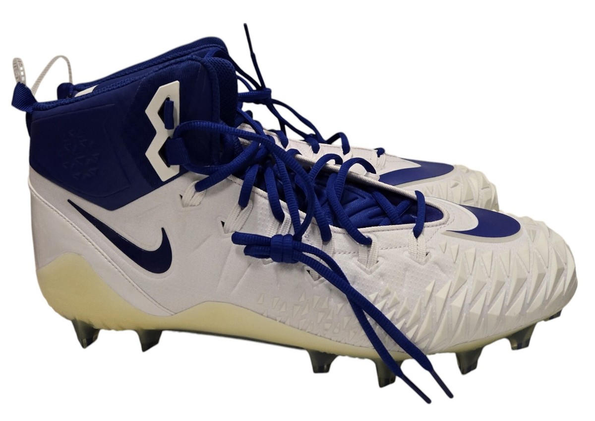 Nike Force Savage Pro TD Football Cleats White / Royal Blue  display picture 1