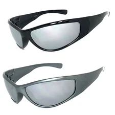 Inner Bifocal Vision Sunglasses Reading Sunglasses Mirror Lens Sport Wrap UV400