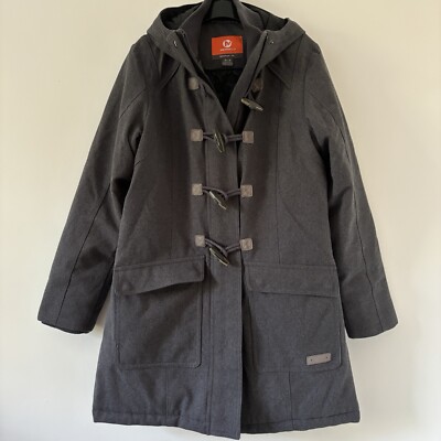 Merrell Coat Size M 10 Grey Coat Hooded Mi Length