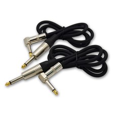 2,Electric Guitar Bass Instrument Cable 1/4" Right Angle to Straight plug Made