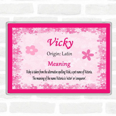 Vicky Name Bedeutung Jumbo Kühlschrankmagnet Rosa