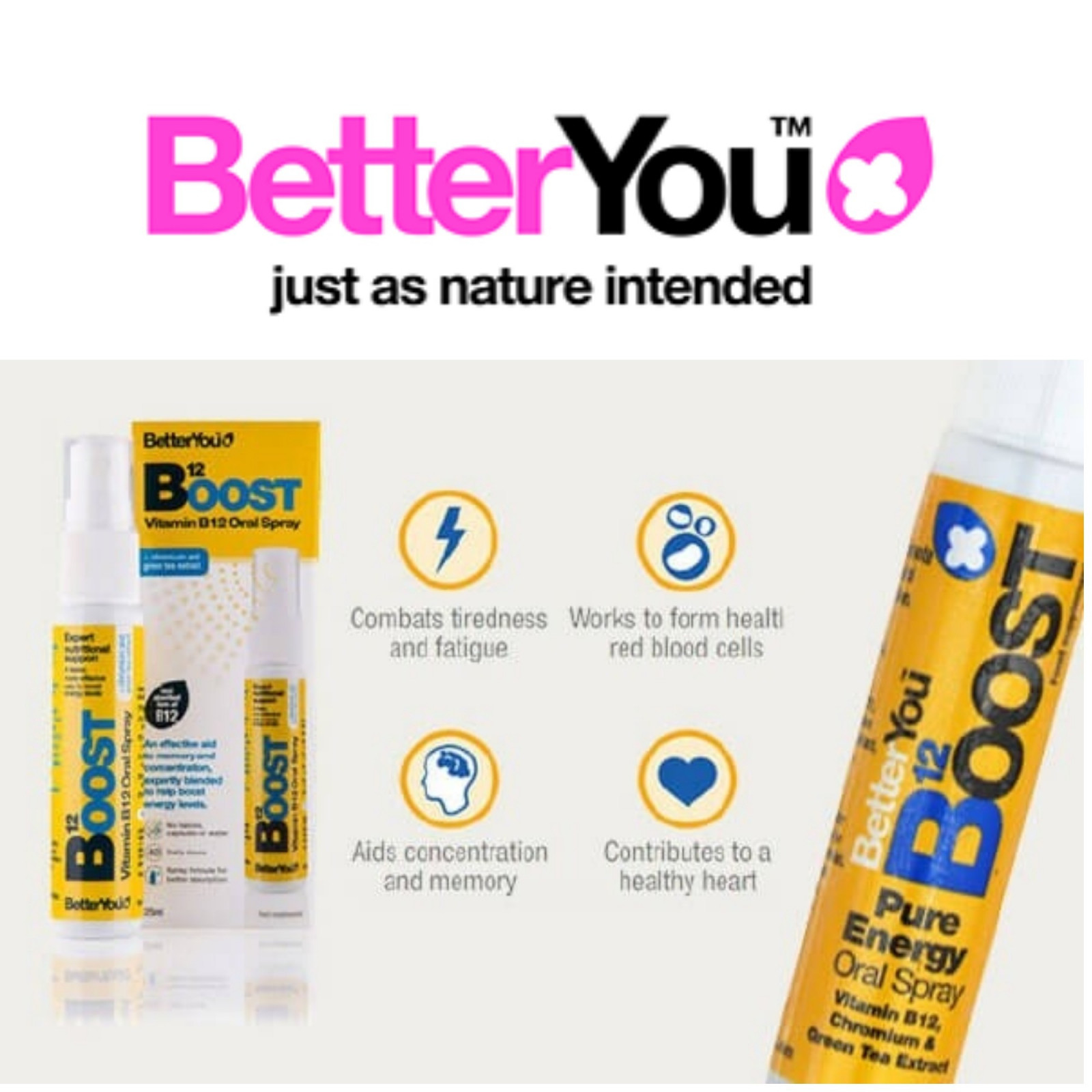 BetterYou Daily Vitamin B12 Apricot Flavour Oral Spray 25ml for sale