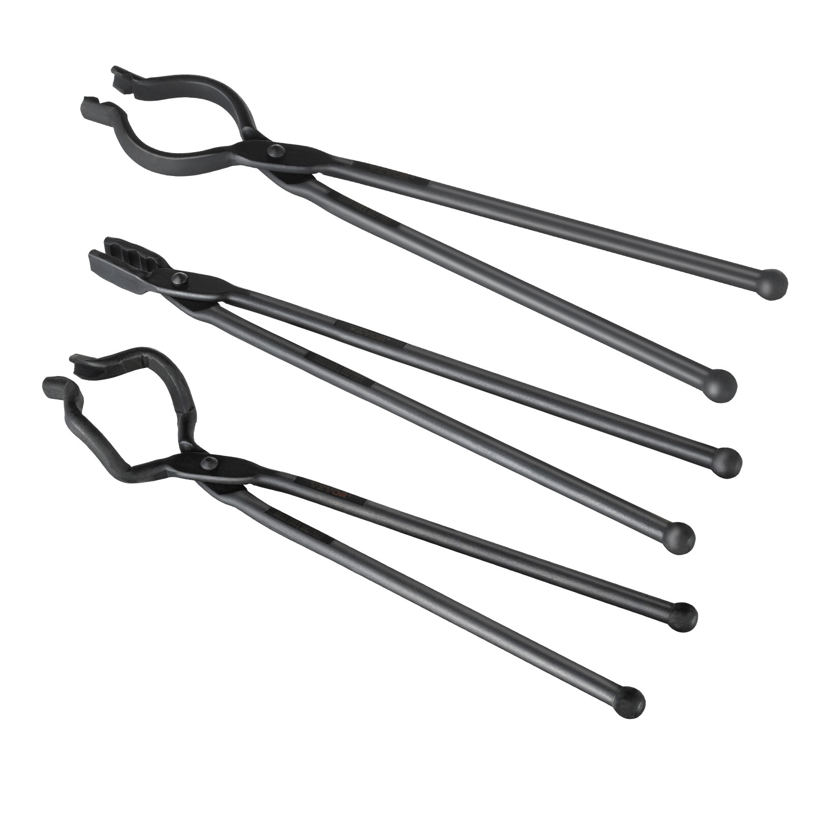VEVOR Blacksmith Tongs 18” 3 PCS VBit Bolt Tongs Wolf Jaw and Z VBit Tongs eBay