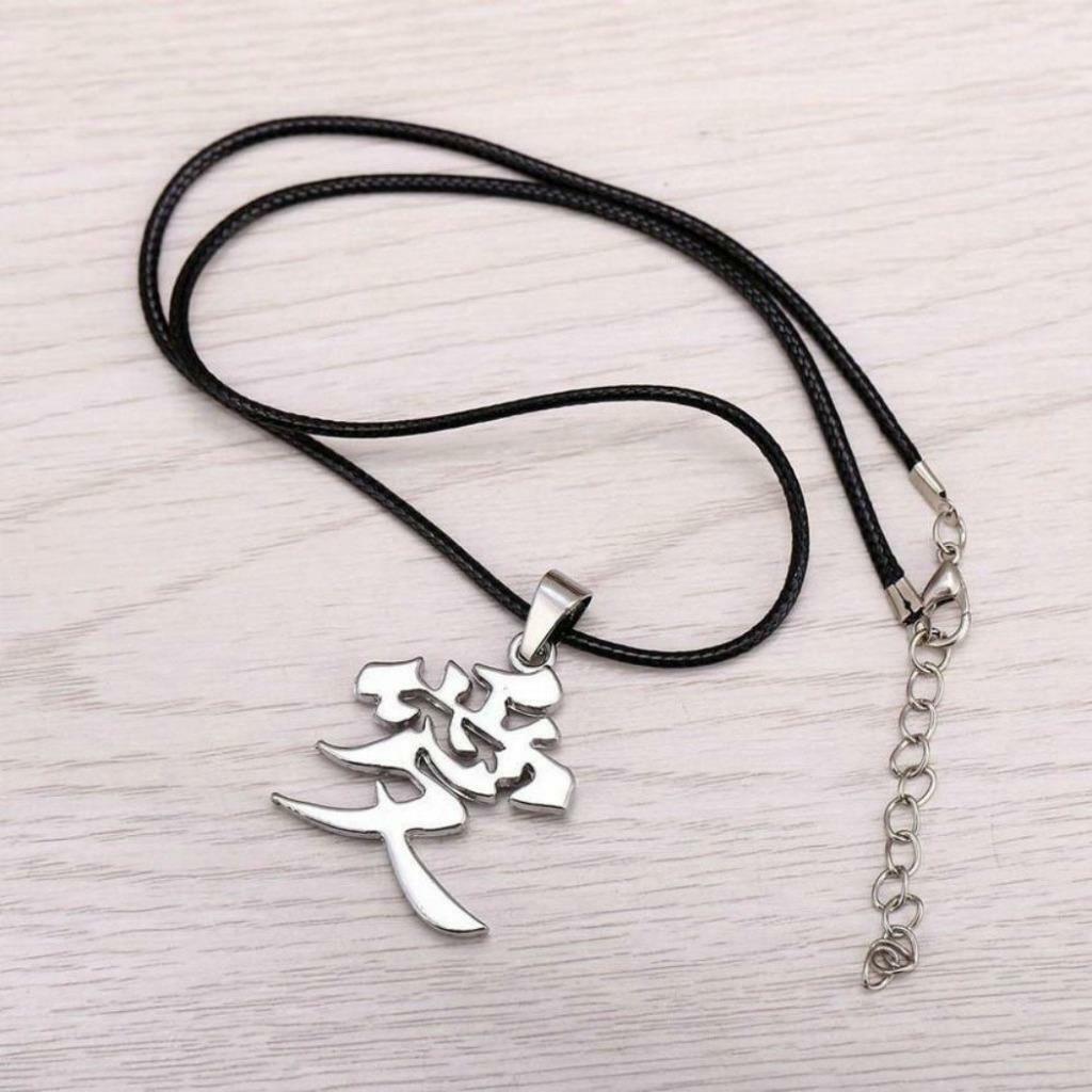 collar de naruto gaara love kanji símbolo colgante sasuke itachi