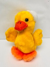 Vintage Dakin Duck Plush Toy w/ Sailor Hat Yellow Stuffed Animal 1980s BIN 9