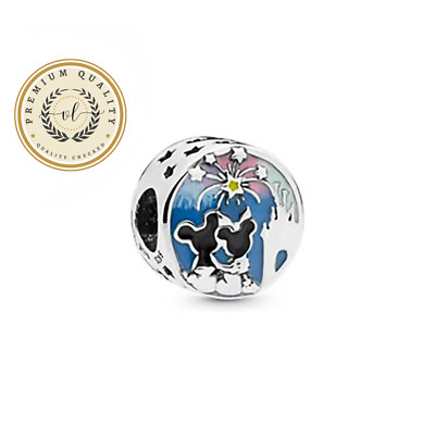 Happy Ever Charm For Bracelet, Cartoon Charm,Couple Charm, Sterling Silver Charm