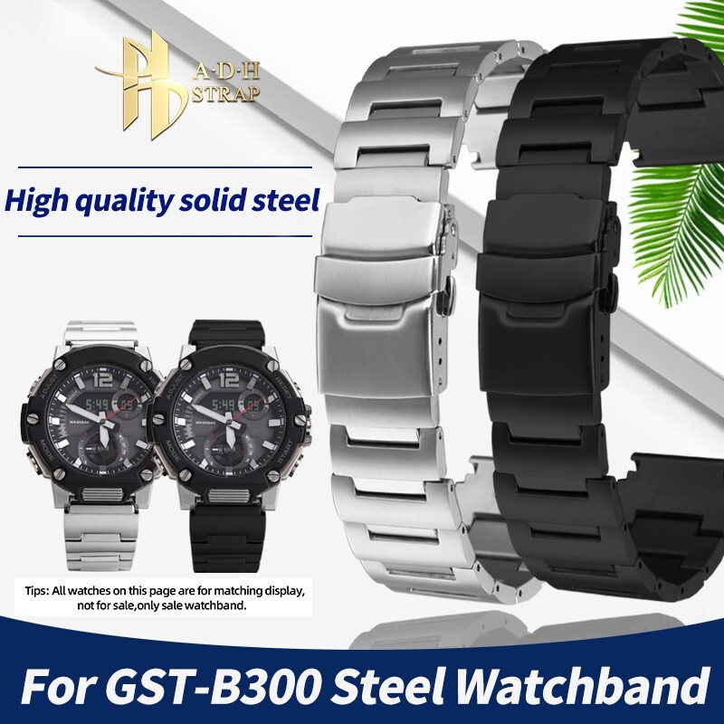For Casio GST-B300 Solid Stainless Steel WatchStrap Men's Bracelet