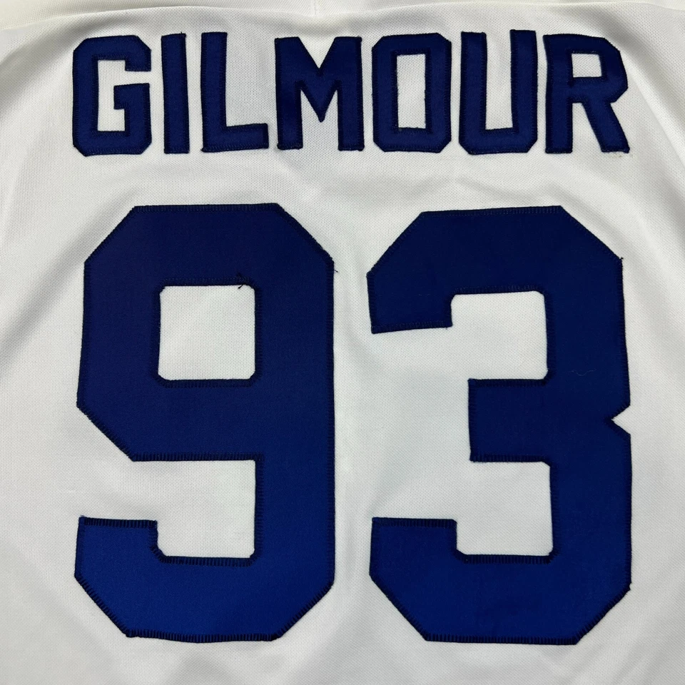 Vintage 90s CCM Doug Gilmour Toronto Maple Leafs Signed Hockey NHL Jersey Large - Image 2 of 4