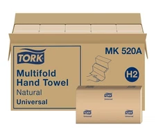 Tork MK520A Multifold Hand Towels Natural 1-Ply 4000 Sheets – Bulk Case H2