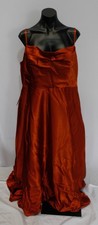 Azazie Women's Elle A-Line with Pockets Metallic Satin Dress WR4 Paprika US:A18
